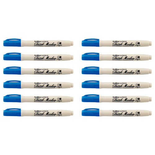 Artline Supreme Brush Marker Blue Box of 12