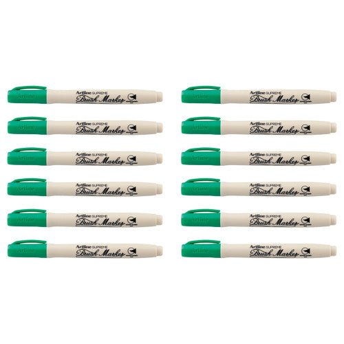 Artline Supreme Brush Marker Green Box of 12