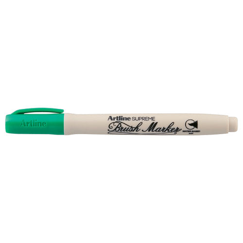 Artline Supreme Brush Marker Green Box of 12