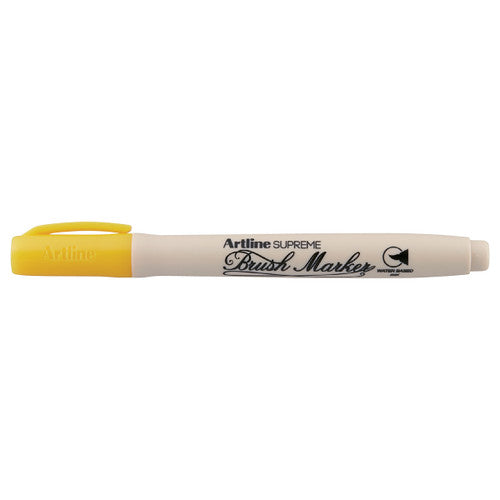 Artline Supreme Brush Marker Yellow Box of 12