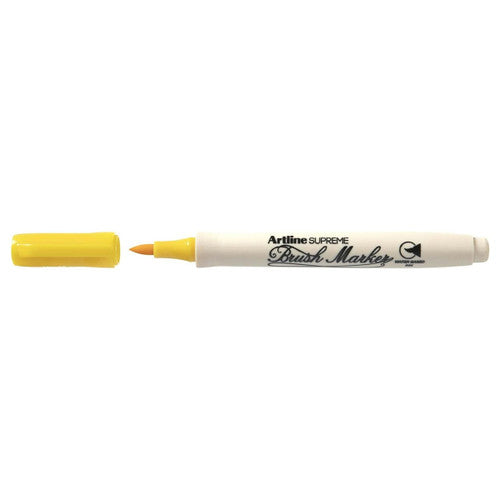 Artline Supreme Brush Marker Yellow Box of 12