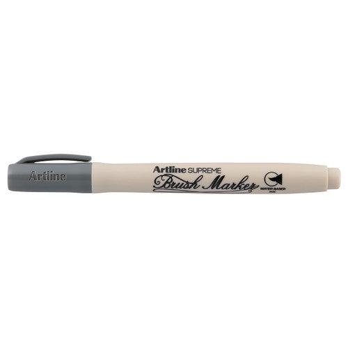 Artline Supreme Brush Marker Grey Box of 12