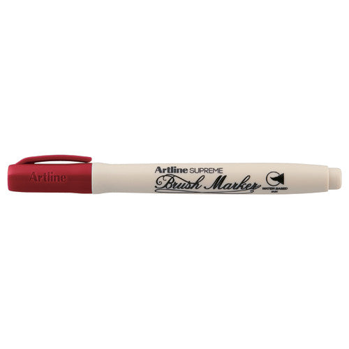 Artline Supreme Brush Marker Dark Red Box of 12