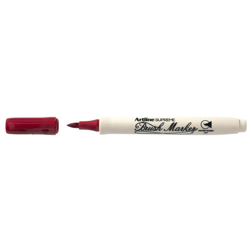 Artline Supreme Brush Marker Dark Red Box of 12
