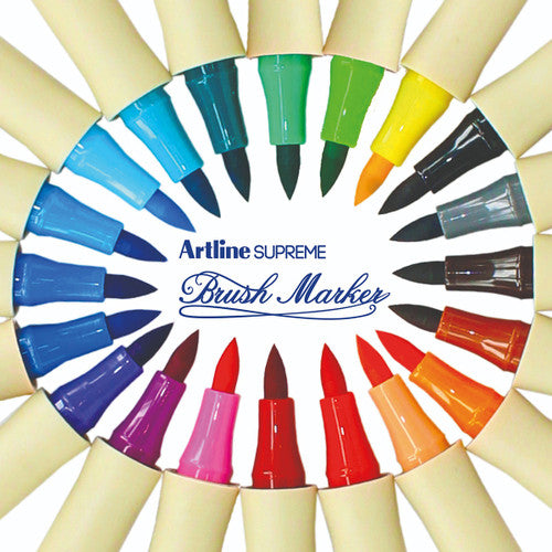 Artline Supreme Brush Marker Dark Red Box of 12