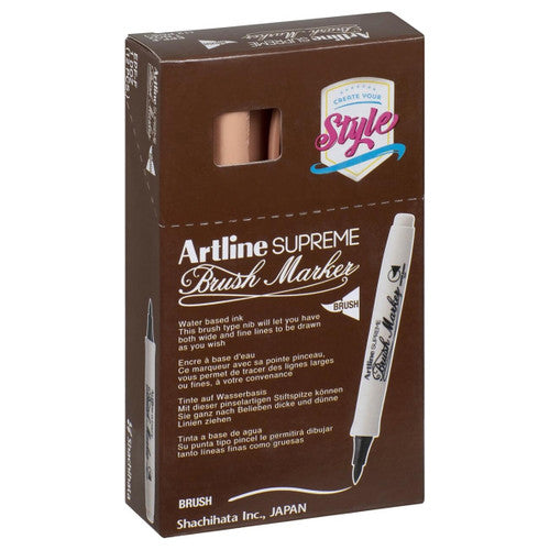 Artline Supreme Brush Marker Apricot Box of 12