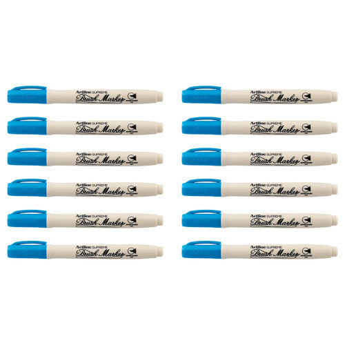 Artline Supreme Brush Marker Sky Blue Box of 12