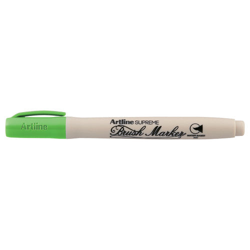 Artline Supreme Brush Marker Yellow Green Box of 12