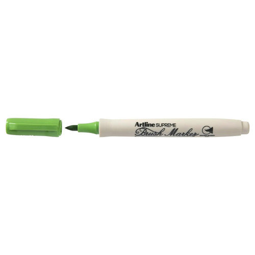 Artline Supreme Brush Marker Yellow Green Box of 12