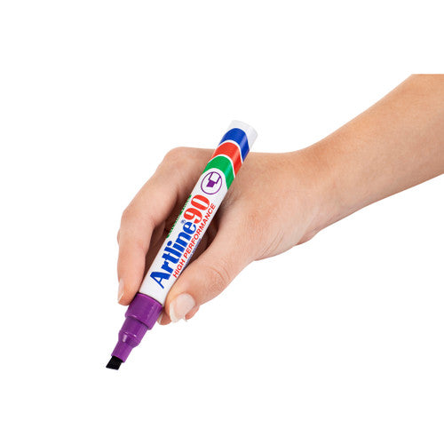 Artline 90 purple permanent marker used in multi-tier colour coding and creative project environments