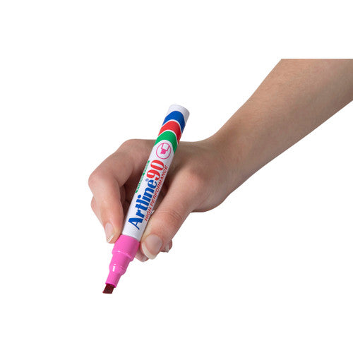 Artline 90 pink permanent marker used for creative project marking and colour coded organisation