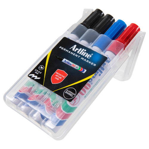 Artline 90 assorted permanent marker hardcase set for trade office and creative colour coding use