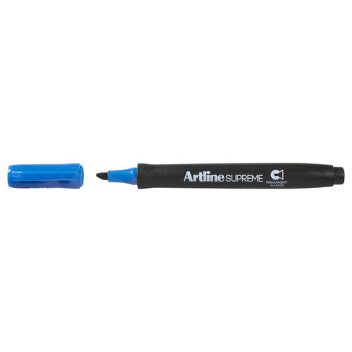 Artline Supreme Chisel Permanent Marker 1-4mm Blue Box of 12