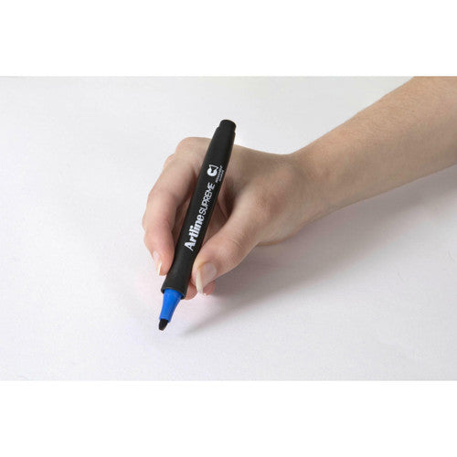 Artline Supreme Chisel Permanent Marker 1-4mm Blue Box of 12