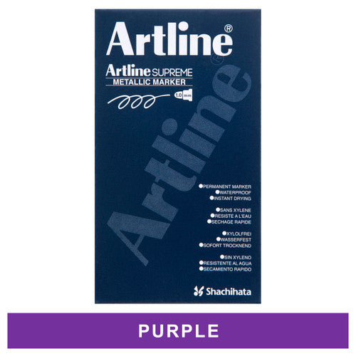 Artline Supreme Metallic Marker Purple Box of 12