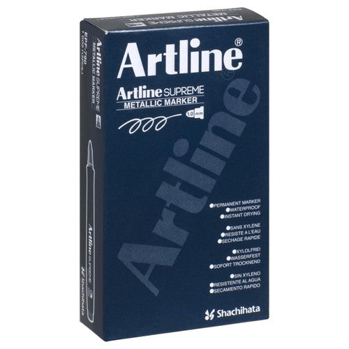 Artline Supreme Metallic Marker Silver Box of 12