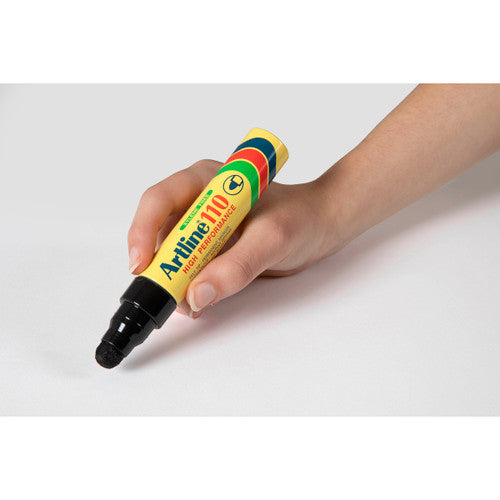 Artline 110 Permanent Marker 4mm Bullet Nib Black Box 6