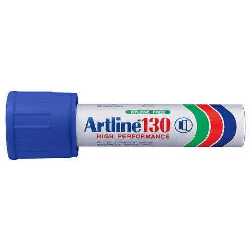 Artline 130 Permanent Marker 30mm Bullet Nib Blue Box of 6