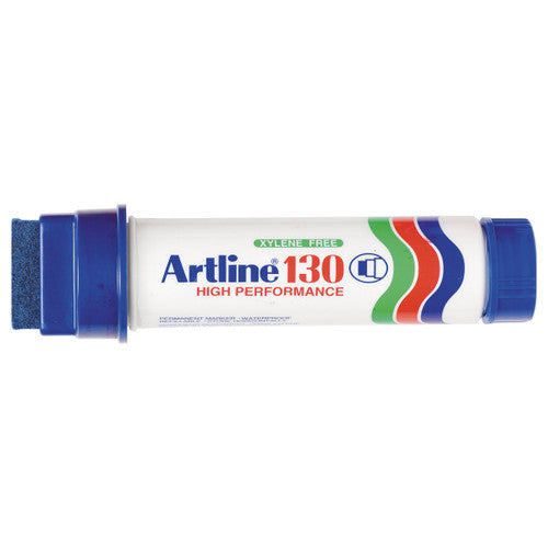 Artline 130 Permanent Marker 30mm Bullet Nib Blue Box of 6