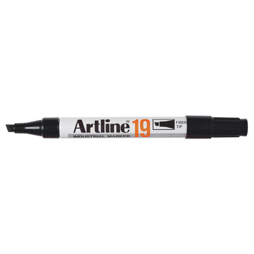 Artline 19 Industrial Permanent Marker 5mm Chisel Nib Black Box 12