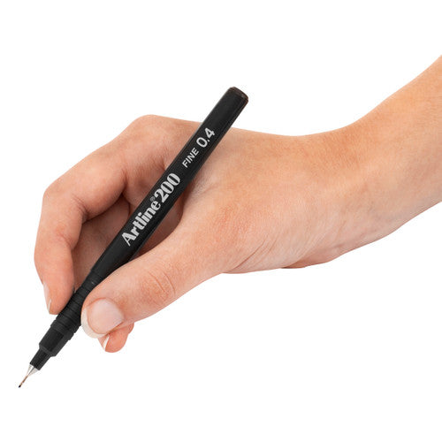 Artline 200 Fineliner Pen 0.4mm Black Box of 12