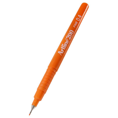 Artline 200 Fineliner Pen 0.4mm Orange Box of 12