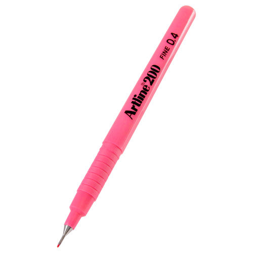 Artline 200 Fineliner Pen 0.4mm Pink Box of 12