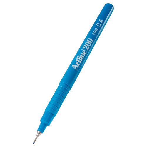 Artline 200 Fineliner Pen 0.4mm Sky Blue Box of 12
