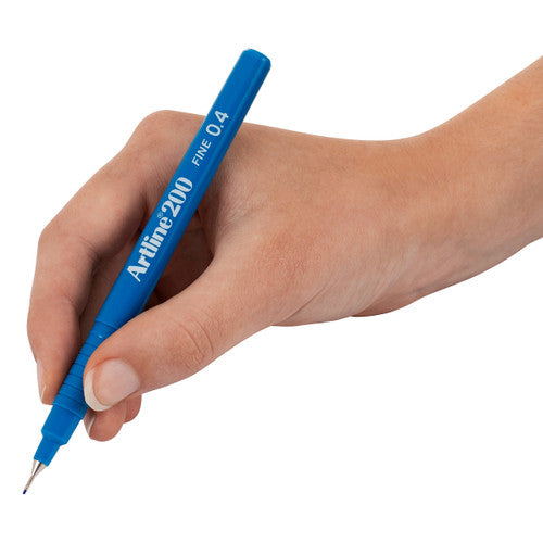 Artline 200 Fineliner Pen 0.4mm Sky Blue Box of 12