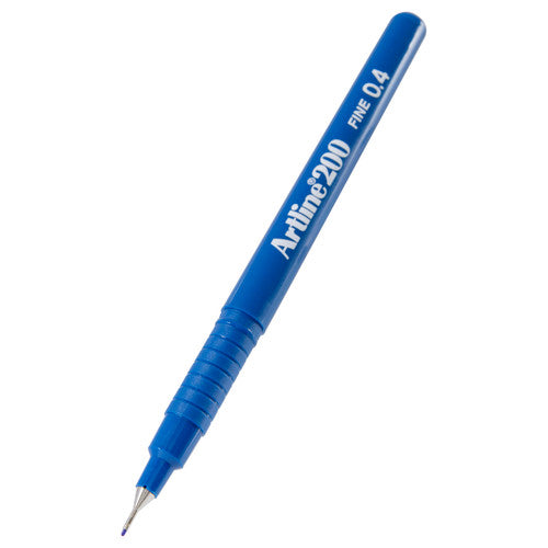 Artline 200 Fineliner Pen 0.4mm Royal Blue Box of 12
