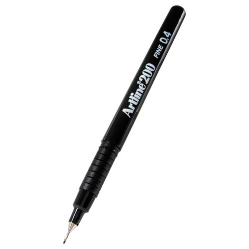 Artline 200 Fineliner Pen 0.4mm Black Pack of 2