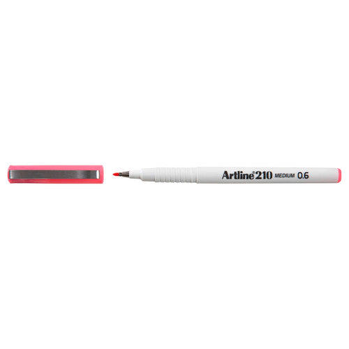 Artline 210 Fineliner Pen 0.6mm Pink Box of 12
