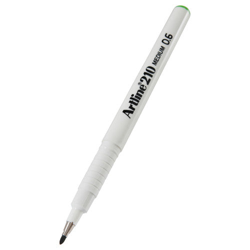 Artline 210 Fineliner Pen 0.6mm Lime Green Box of 12