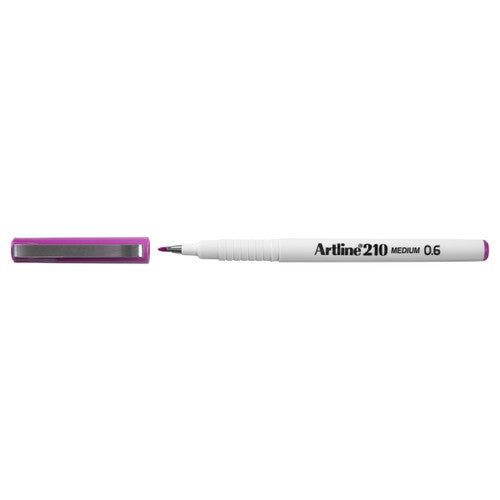 Artline 210 Fineliner Pen 0.6mm Magenta Box of 12