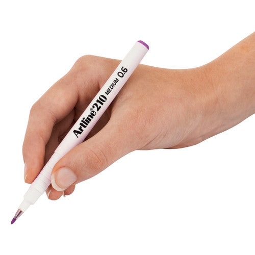 Artline 210 Fineliner Pen 0.6mm Magenta Box of 12