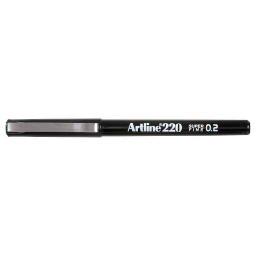 Artline 220 Fineliner Pen 0.2mm Black Box of 12