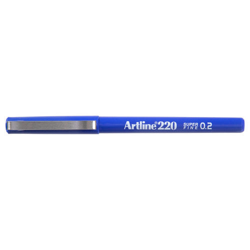 Artline 220 Fineliner Pen 0.2mm Blue Box of 12