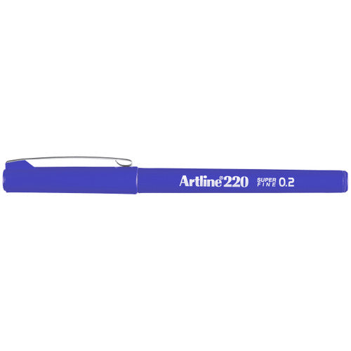Artline 220 Fineliner Pen 0.2mm Purple Box of 12