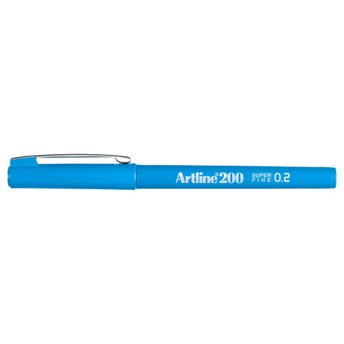 Artline 220 Fineliner Pen 0.2mm Sky Blue Box of 12