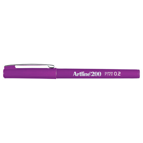 Artline 220 Fineliner Pen 0.2mm Magenta Box of 12