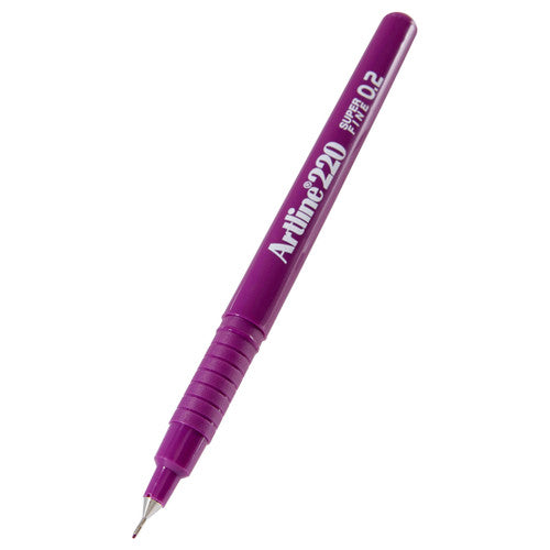 Artline 220 Fineliner Pen 0.2mm Magenta Box of 12