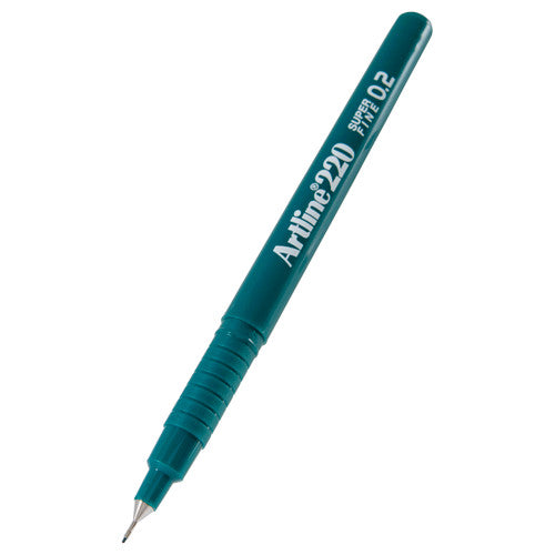Artline 220 Fineliner Pen 0.2mm Dark Green Box of 12