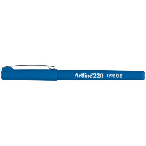 Artline 220 Fineliner Pen 0.2mm Royal Blue Box of 12
