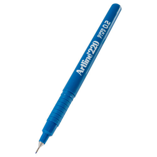 Artline 220 Fineliner Pen 0.2mm Royal Blue Box of 12