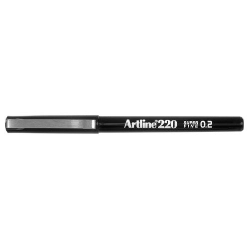 Artline 220 Fineliner Pen 0.2mm Black Hangsell Pack of 1