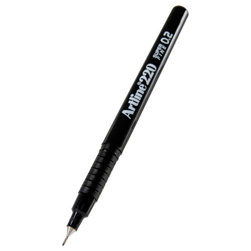Artline 220 Fineliner Pen 0.2mm Black Pack of 2
