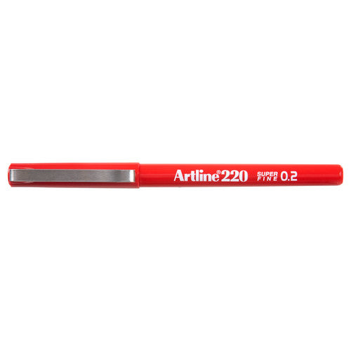 Artline 220 Fineliner Pen 0.2mm Red Pack of 2
