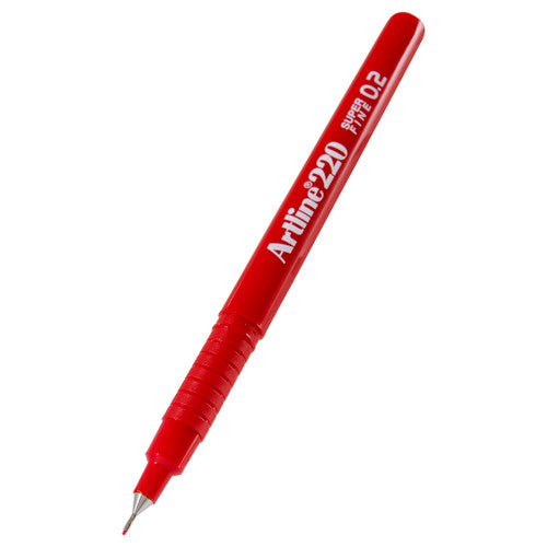 Artline 220 Fineliner Pen 0.2mm Red Pack of 2