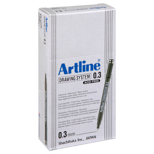 Artline 233 Drawing System Pen 0.3mm Black Box of 12