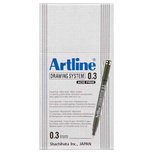 Artline 233 Drawing System Pen 0.3mm Black Box of 12